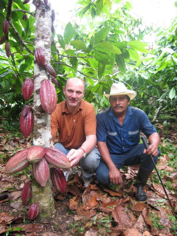 ニカラグアの提携カカオ農園にて（Zotter社提供）