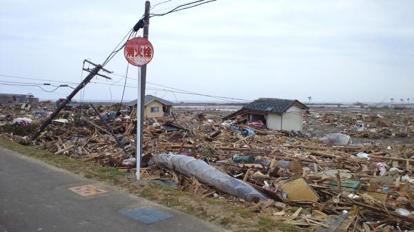 震災直後の南相馬市の様子。地震よりも津波の被害が大きかったという