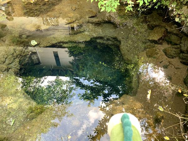 お釜池。８つの池のうち一番小さいが水深は４ｍ